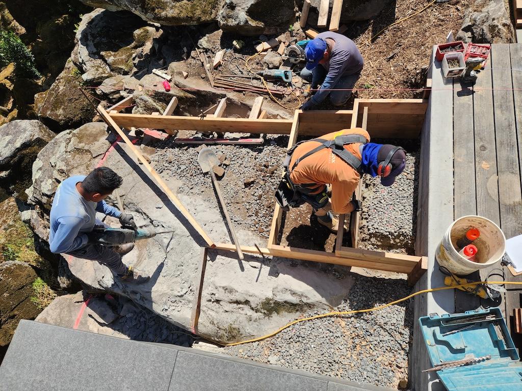 Haberberger concrete-stairs install